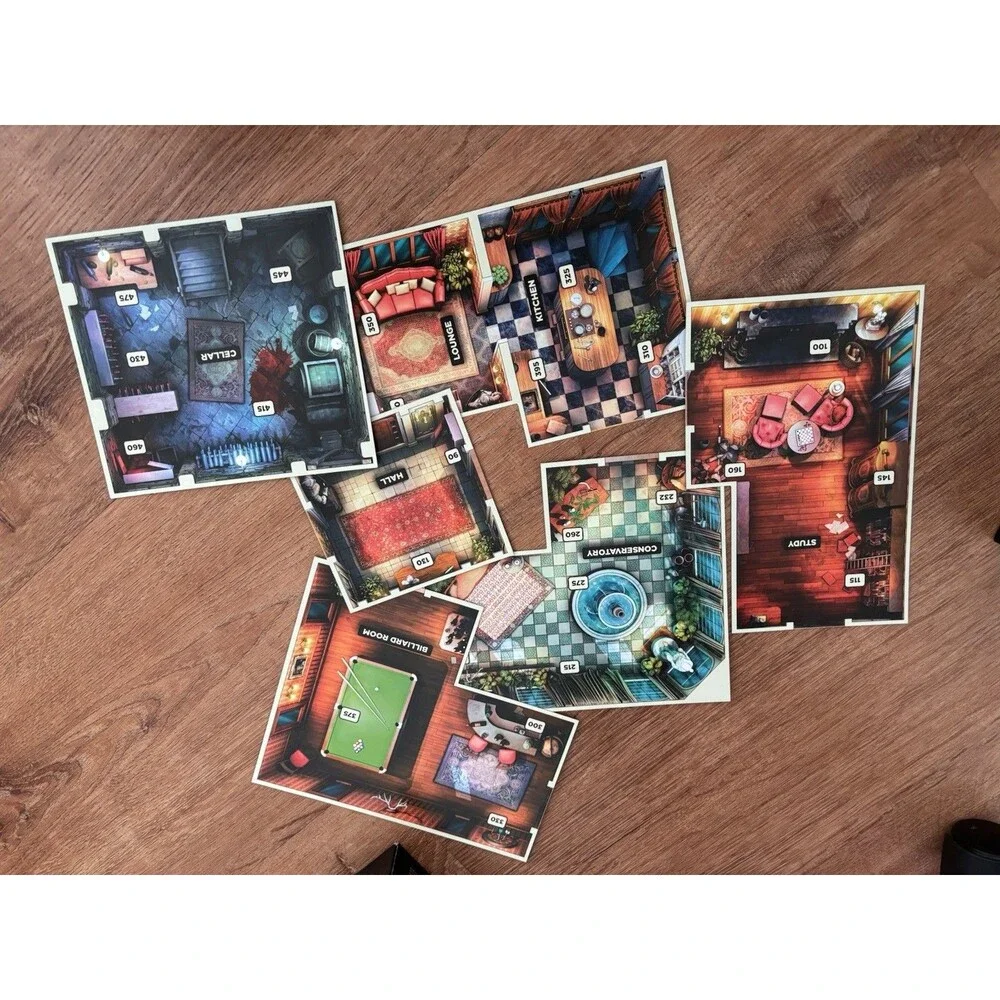 EUC Hasbro Gaming Clue Treachery at Tudor Mansion Cooperative Mystery Game